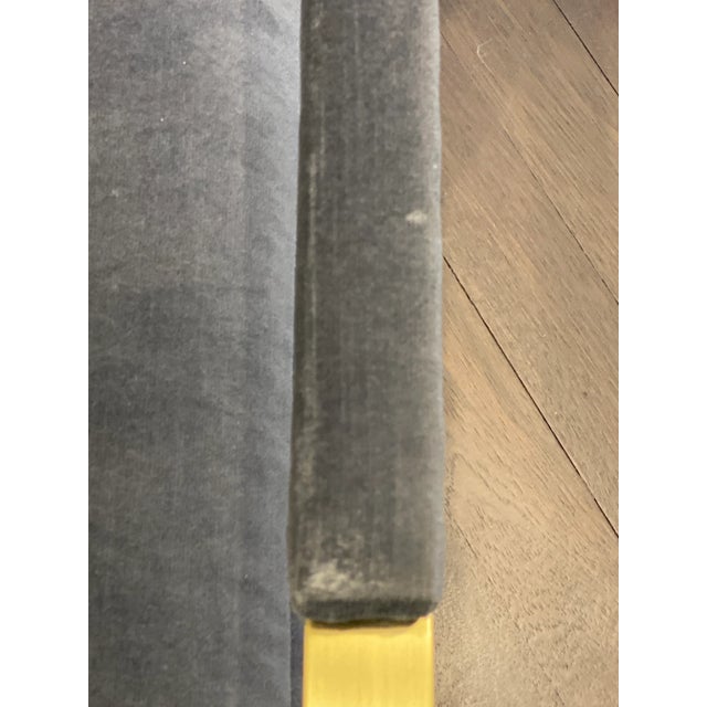 Metal Milo Baughman for Restoration Hardware Chairs, Italian Merino Wool Velvet, Model #3418 - Set of 2 For Sale - Image 7 of 8