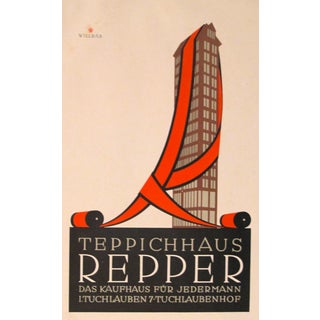 1923 German Design Poster, Repper Carpets For Sale