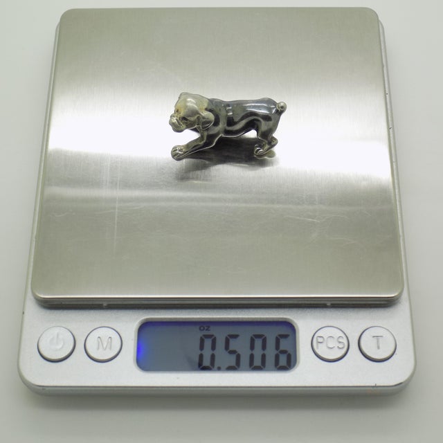 Vintage Italian Playful Puppy Dog Figurine in Silver 800 by Sorini, Arezzo, 1980s For Sale - Image 12 of 14