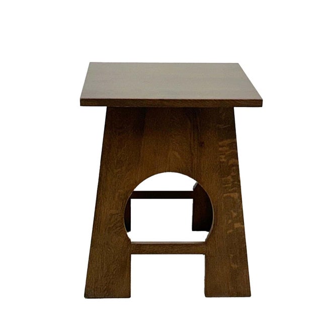 Wood Arts and Crafts / Mission Style Taboret End Table For Sale - Image 7 of 10
