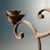 Floral Metal 3-Arm Candelabra, Calabria, Italy, 1910s For Sale - Image 4 of 10