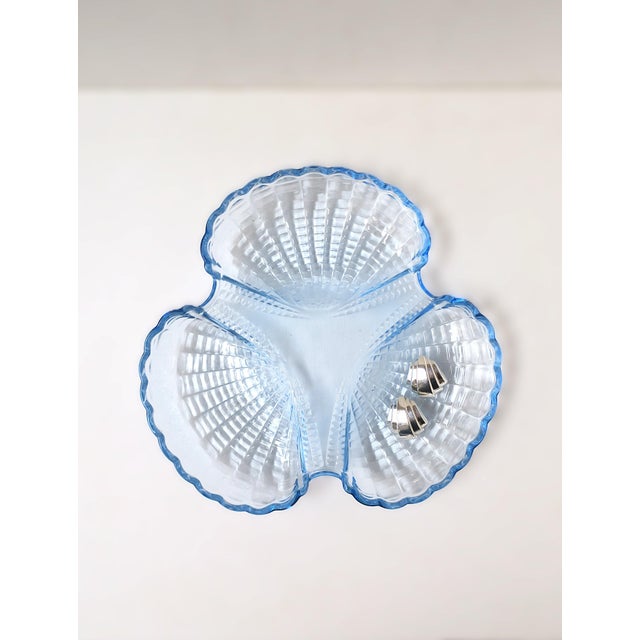 Traditional Seashell Glass Dish Scallop Design For Sale - Image 3 of 8