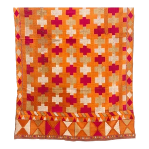 Antique Ceremonial Indian Phulkari Throw