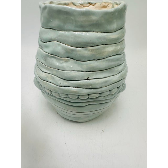 Ceramic Hand Thrown Studio Pottery Vase For Sale - Image 7 of 8