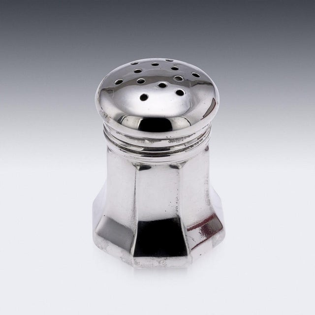 20th Century American Silver Salt & Pepper Shakers from Cartier, 1930s, Set of 8 For Sale - Image 4 of 8
