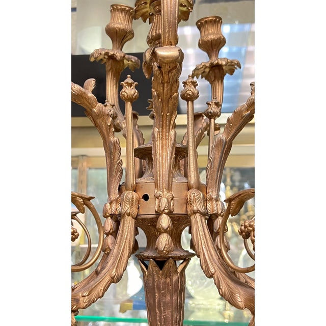 Monumental Gilt Bronze and Marble Torchieres - A Pair For Sale - Image 10 of 12