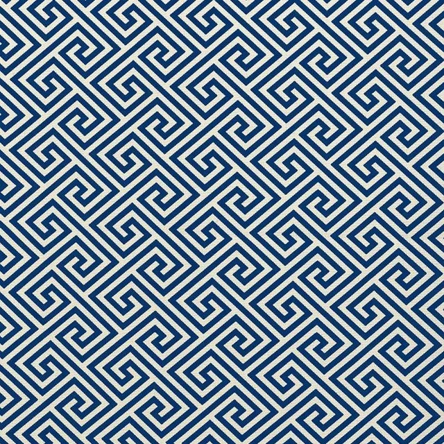 Schumacher St. Tropez Indoor & Outdoor Fabric in Navy For Sale