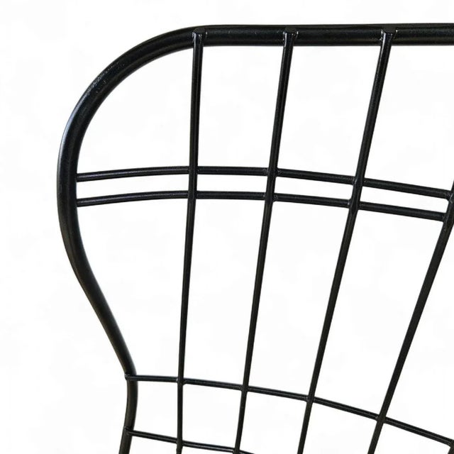Vintage Homecrest High-Back Wire Lounge Mid-Century Modern Chair With Custom Teak Armrests – Rare Vintage For Sale - Image 12 of 12