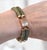 Late 20th Century 14k Gold Green Jade Link Bracelet Good Fortune 7 1/8" Long For Sale - Image 15 of 18