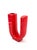 Space Age Red U Letter Shaped Ceramic Solifleur Vase, Marcel Radureau Ca. 1970 For Sale - Image 9 of 12
