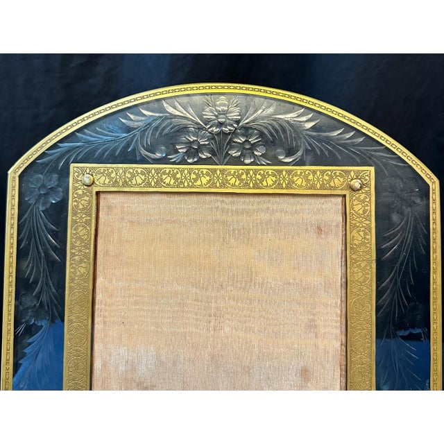 Gold Early 20th Century Outstanding Pair of French Crystal Photo Frames - A Pair For Sale - Image 8 of 11
