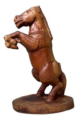 Wooden Mingei Folk Art Horse, Japan, 1950