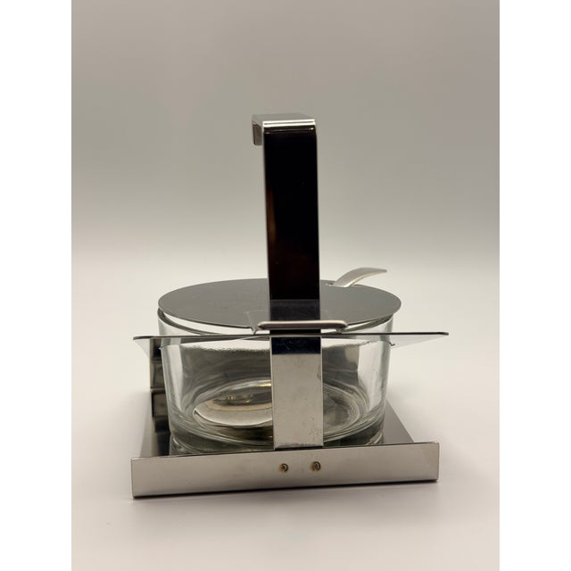 1990s Pintinox Prima Stainless Steel & Glass Formaggera For Sale - Image 4 of 5