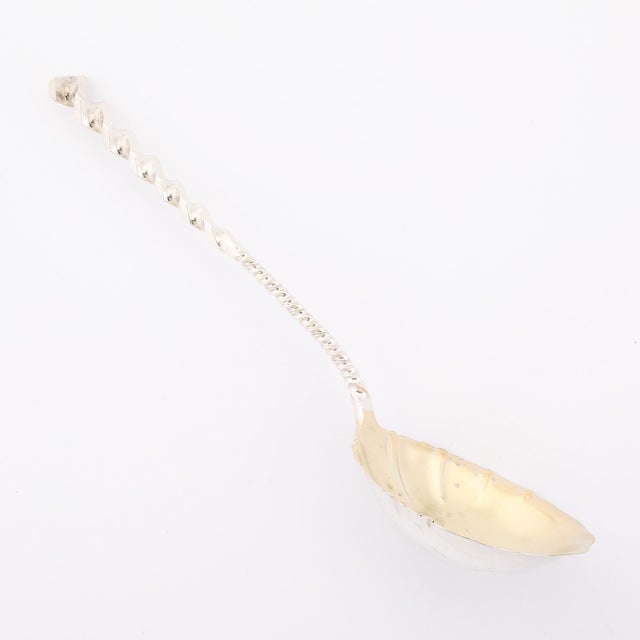Arts & Crafts Sterling Silver & Gold Washed Twist Spoon by Whiting Manufacturing For Sale - Image 9 of 10