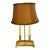 Vintage Brass Bouillotte Candlestick Table Lamp Original Shade 24.5" For Sale