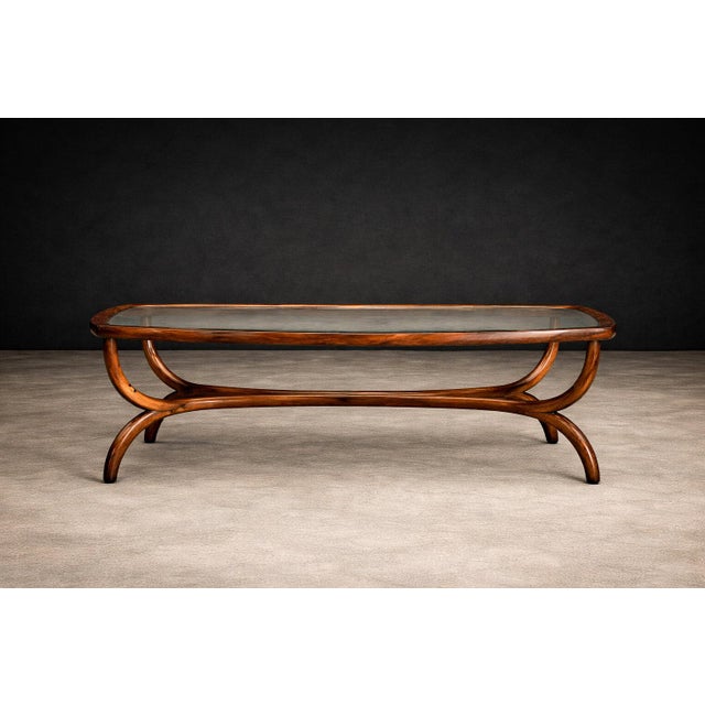 Sculptural Coffee Table in Brazilian Caviúna Wood by Giuseppe Scapinelli, Brazil, 1950s For Sale In New York - Image 6 of 11