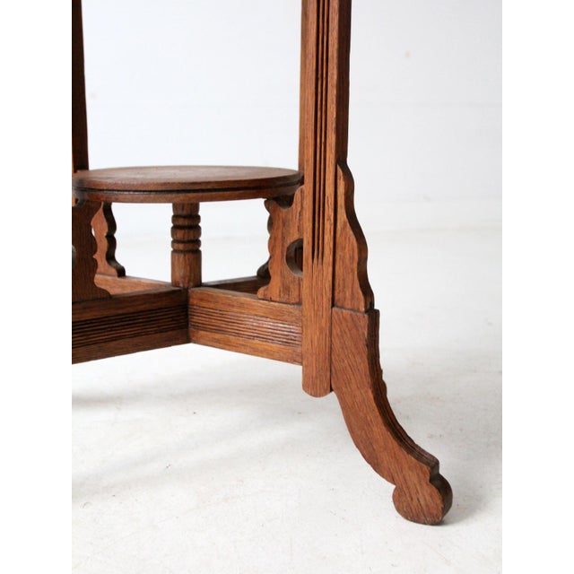 Victorian Antique Victorian Eastlake Side Table For Sale - Image 3 of 12