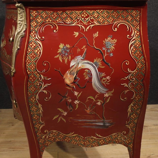 French Lacquered and Gilded Chinoiserie Commode, 1960 For Sale - Image 4 of 13