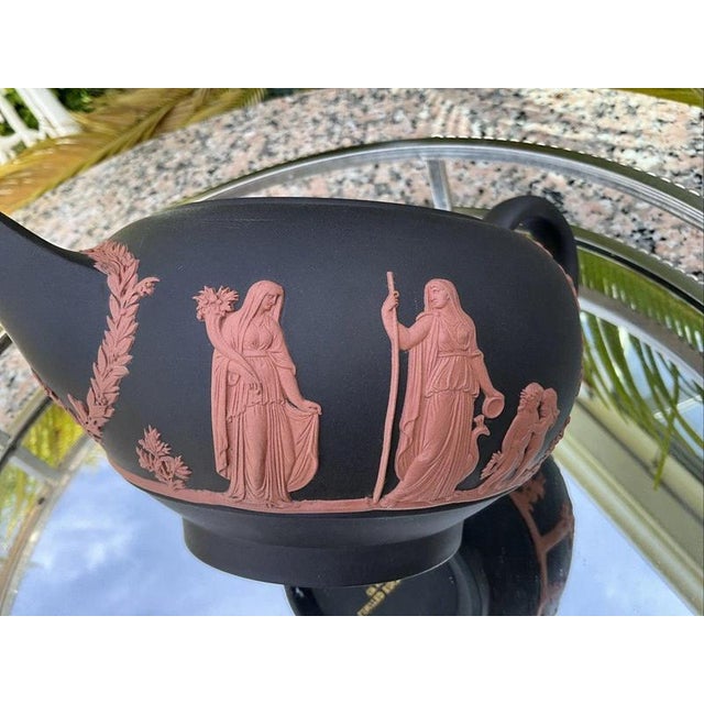 Black Wedgwood Black Basalt and Terracotta Teapot, 1988 For Sale - Image 8 of 18