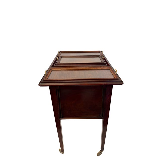 Metal Regency Revival Metamorphic Mahogany Butler's Trolley, England, 1900s For Sale - Image 7 of 18