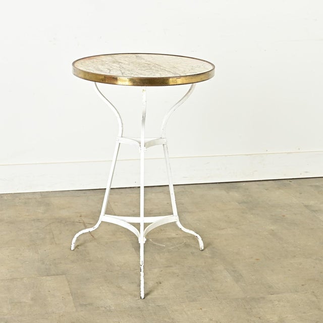 French 19th Century Marble & Iron Bistro Table For Sale In Baton Rouge - Image 6 of 12