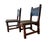 Black Pair of Vintage Spanish Brutalist Leather & Oak Accent Chairs For Sale - Image 8 of 13