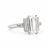 Art Deco 1930s Gia Certified 1.56 Carat Long Emerald Cut Diamond Vintage Art Deco Platinum Ring, Size 5 For Sale - Image 3 of 12