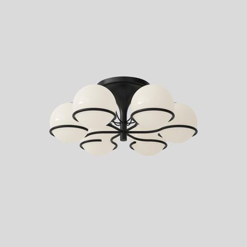 Not Yet Made - Made To Order Model 2042/6 Ceiling Lamp in Opaline Glass by Gino Sarfatti for Astep For Sale - Image 5 of 7