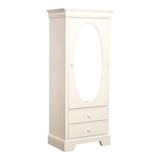 Early 21st Century Stanley Furniture 'Young America' Traditional Style White Armoire Wardrobe For Sale