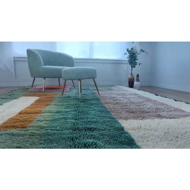 Handmade Moroccan Beni Mrirt Rug, Color Block Abstract, 10' X 6'8" For Sale - Image 15 of 15
