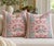 A beautiful pair of custom 22" x 22" designer pillows made in Anna French for Thibaut Cairo (AF9625) in Pink & Coral. This...