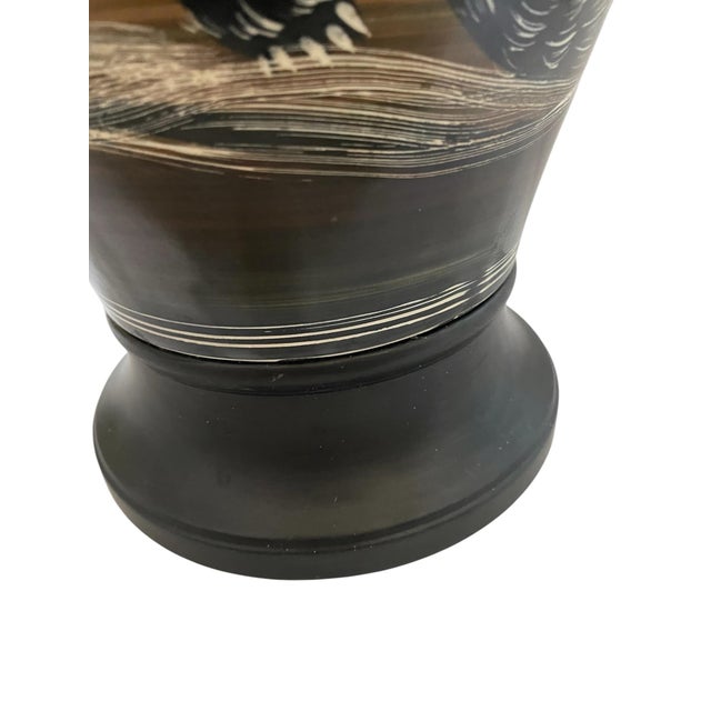 MCM Marc Bellaire California Ceramic Signed Vase Horse, Hippocampus Seahorse 17” For Sale In San Francisco - Image 6 of 9