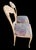 Hollywood Regency Phyllis Morris Style Vintage Lime Wash Lotus Ginkgo Flower Wood Carved Dining Room Chairs- A Pair For Sale - Image 3 of 8