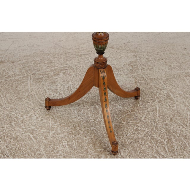 Wood Vintage Adams Satinwood English Firescreen For Sale - Image 7 of 14