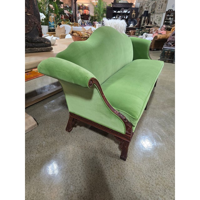 1960s Velvet Camelback Sofa of the James River Collection by Hickory Chair For Sale - Image 11 of 18