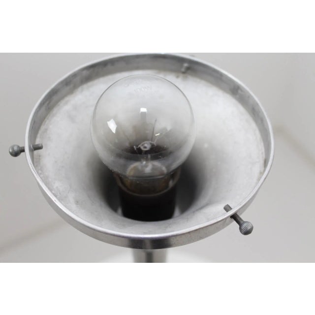 Art Deco Aluminum & Opaline Glass Table Lamp, 1930s For Sale - Image 10 of 13