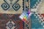 1890s Borchelu Bordjalou Rug Abrush Hand-Knotted Kazak Medallions Blue Wool Pile Rug - 4’11” X 7’4” For Sale In Los Angeles - Image 6 of 10