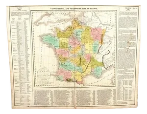 1820 Lavoisne Map of France - US Edition