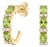 Natural Peridot Huggies Hoops | August Birthstone Earrings | 925 Silver Handmade Studs, A Pair For Sale