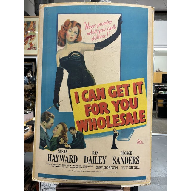 Mid-Century Modern Original 1951 This Is My Affair, "I Can Get It for You Wholesale" 20th Century Fox Vintage Poster For Sale - Image 3 of 11
