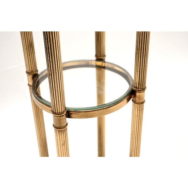Vintage French Brass and Glass 3-Tier Side Table, 1960s For Sale - Image 6 of 8