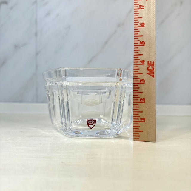 Mid 20th Century Mid-Century Modern Orrefors Crystal Hex Panel Bowl (Gunnar Cyrén) For Sale - Image 9 of 9