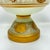 1950s Vintage Imperlux Bohemian Glass Pedestal Fruit Bowl | Satin White Glass W/ 24k Gold Medallion Decorations | Czech Art Glass For Sale - Image 5 of 7