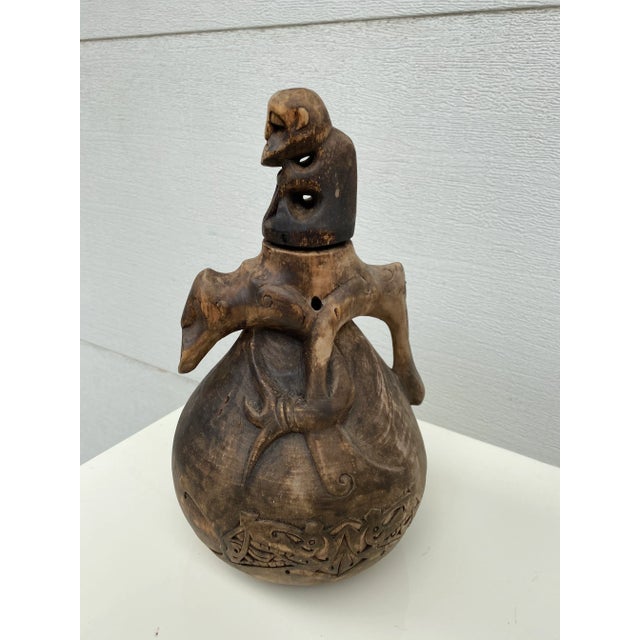 Objects such as this were used to hold medicine. They were traditionally used by the traditional healer to contain either...