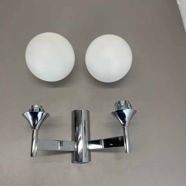 Chrome Tube Torch Wall Light attributed to Gaetano Sciolari, Italy, 1970s For Sale - Image 14 of 18