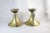 Gothic Vintage Brass Heraldic Chamber Candlestick Holders With Griffin Head Handles- Set of 2 For Sale - Image 3 of 7