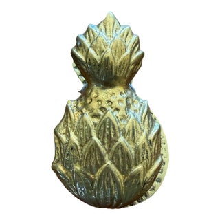 Vintage Brass Pineapple Wall Clip For Sale