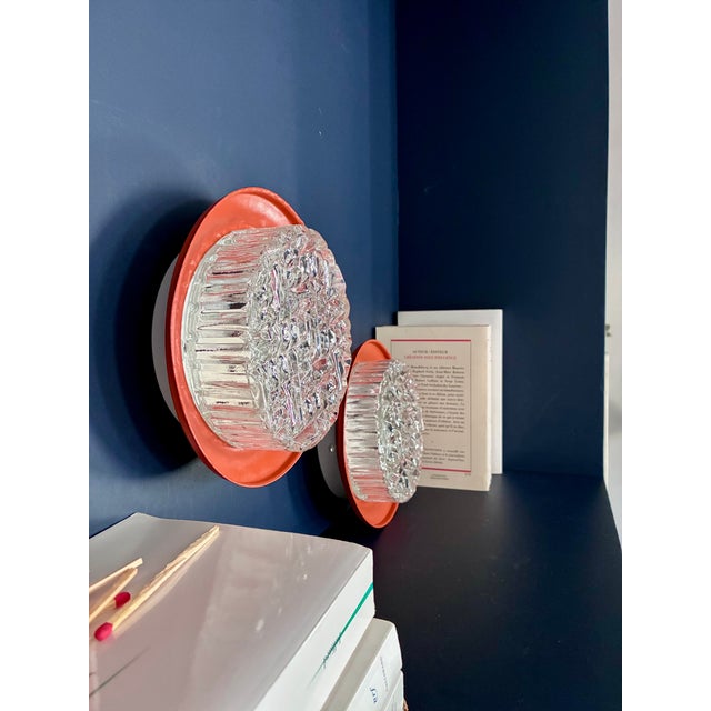 Vintage Cut Glass Wall Lights, 1960s, Set of 2 For Sale - Image 6 of 9