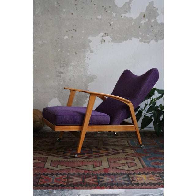 Brown Mid-Century Lounge Chair from Knoll Antimott, Germany, 1940s For Sale - Image 8 of 15