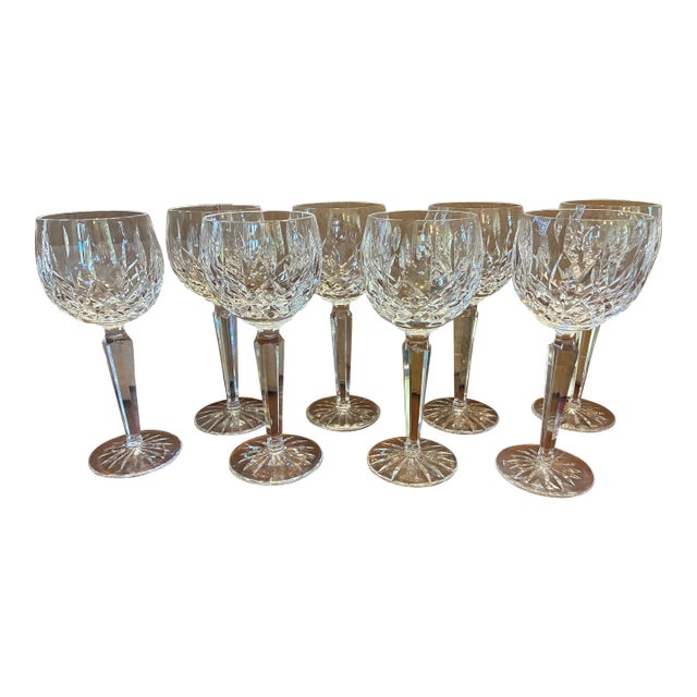 Late 20th Century Crystal Red Wine Glasses - Set of 8 For Sale
